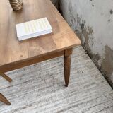1950s walnut bistro farmhouse table