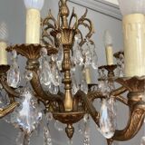 Bronze chandelier with tassels