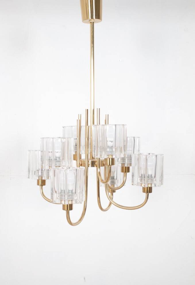 Lustre en Verre Cristal de Peill & Putzler, 1970s