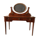 Elm burl and bronze desk