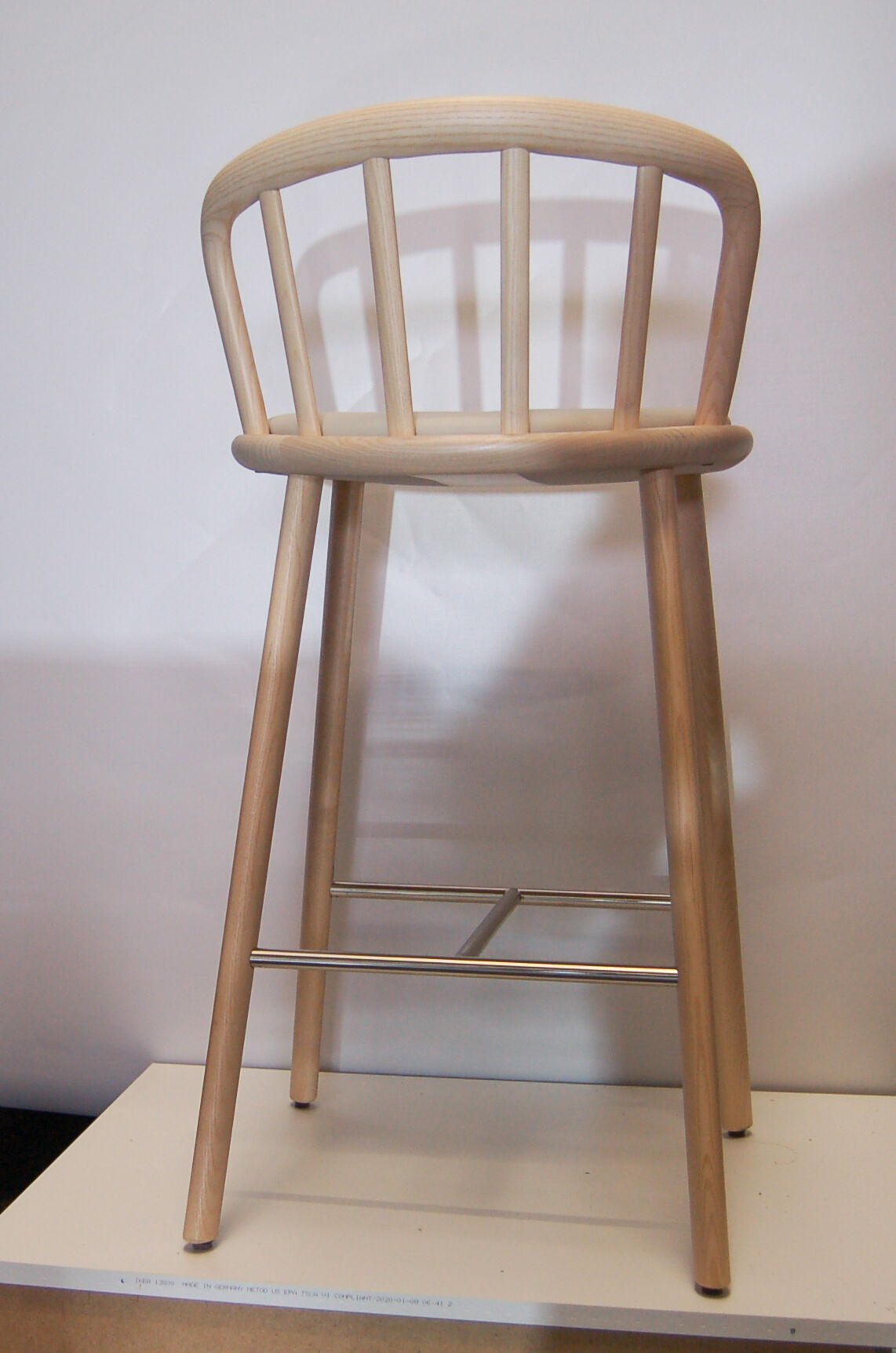 Tabouret Nym frêne massif HA 650  - Pedrali