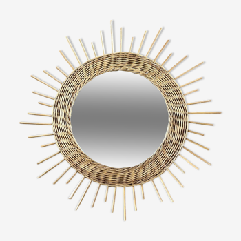Rattan sun mirror