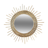 Rattan sun mirror