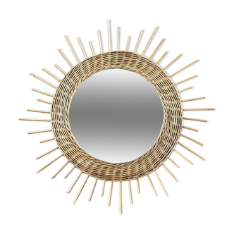 Rattan sun mirror