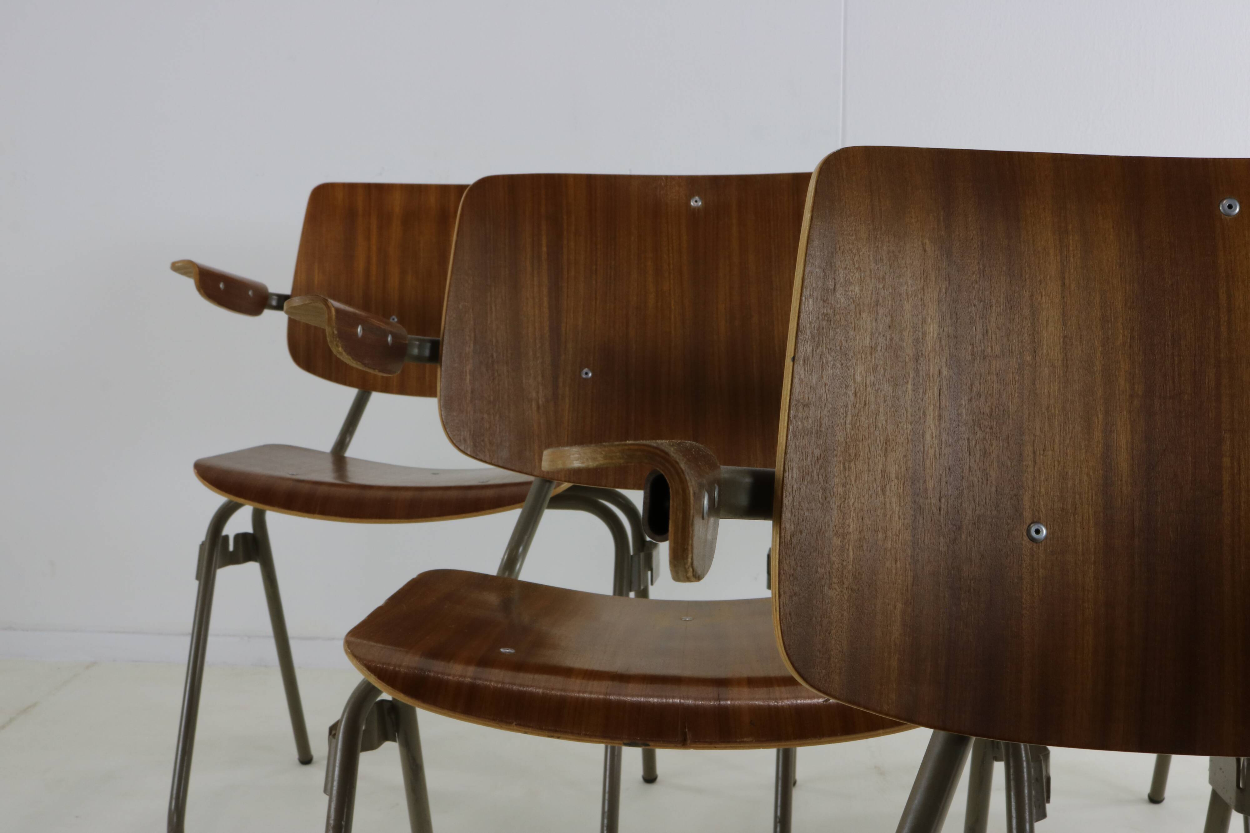 Set of six dining chairs by Kho Liang Ie for Car Katwijk