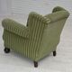 Fauteuil danois en velours vert et frêne, années 1950