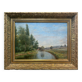 Tableau Jean-Baptiste Antoine GUILLEMET (1843-1918) Environs de Moret sur Loing