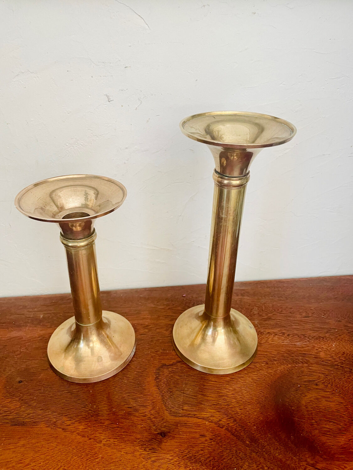 Pair of vintage brass candlesticks