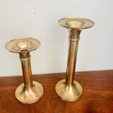 Paire de bougeoirs en laiton vintage