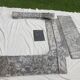 Fireplace modillon Napoleon III in gray marble of the nineteenth