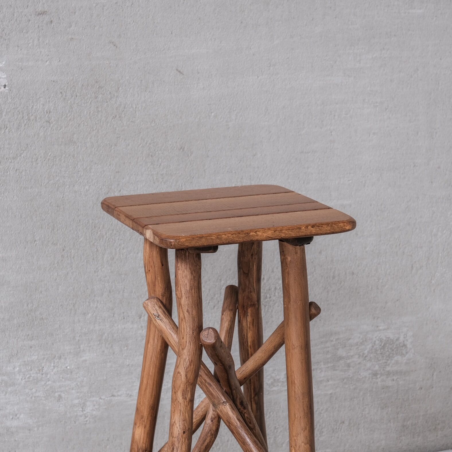 Wooden Mid-Century Bar Stool or Sculpture Pedestal (6 Available)