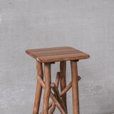 Wooden Mid-Century Bar Stool or Sculpture Pedestal (6 Available)