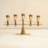 Rare mid-century modern brass candle hold from KARA Denmark 1960s.