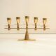 Rare mid-century modern brass candle hold from KARA Denmark 1960s.