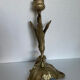 Art Nouveau brass candle holder
