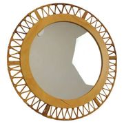 1960s Bamboo Mirror by Fmportglas, Germany