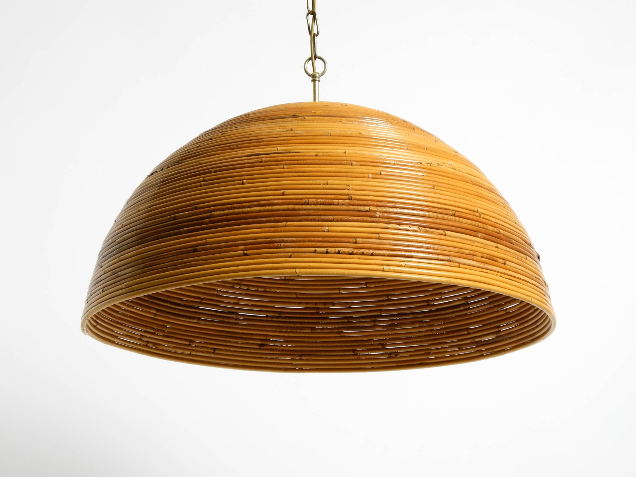 Italian 1970s bamboo ceiling pendant lamp | Ø 72 cm | Vivai del Sud
