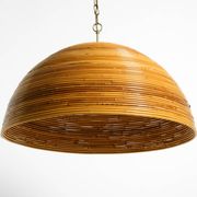 Italian 1970s bamboo ceiling pendant lamp | Ø 72 cm | Vivai del Sud