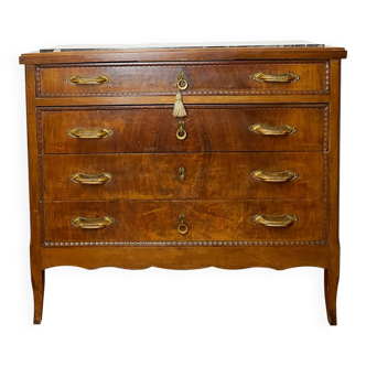 Elegant 1940s Italian art deco chest of drawers