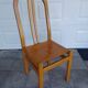 Serie de 6 chaises, chêne et cuir