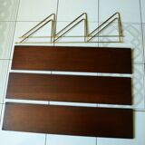 Scandinavian-style metal and solid mahogany, 50s