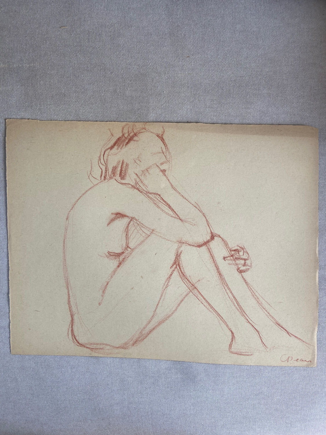 Female nude drawing