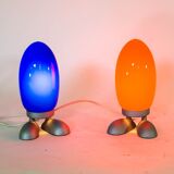 Set of 3 lamps egg red white and blue Ikea 80s