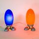 Set of 3 lamps egg red white and blue Ikea 80s
