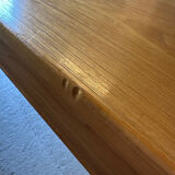 Solid elm dining table - Vintage - 1980