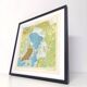 North Pole Arctic Ocean Greenland Iceland vintage map from 1950