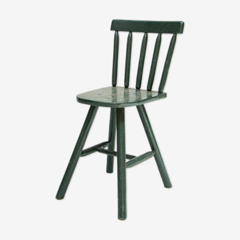 Vintage green wood chair