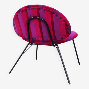 Velvet patchwork armchair