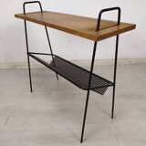 Vintage metal wood magazine rack