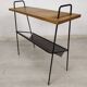 Vintage metal wood magazine rack