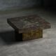 Brutalist Steel Coffee Table, France, 1970s