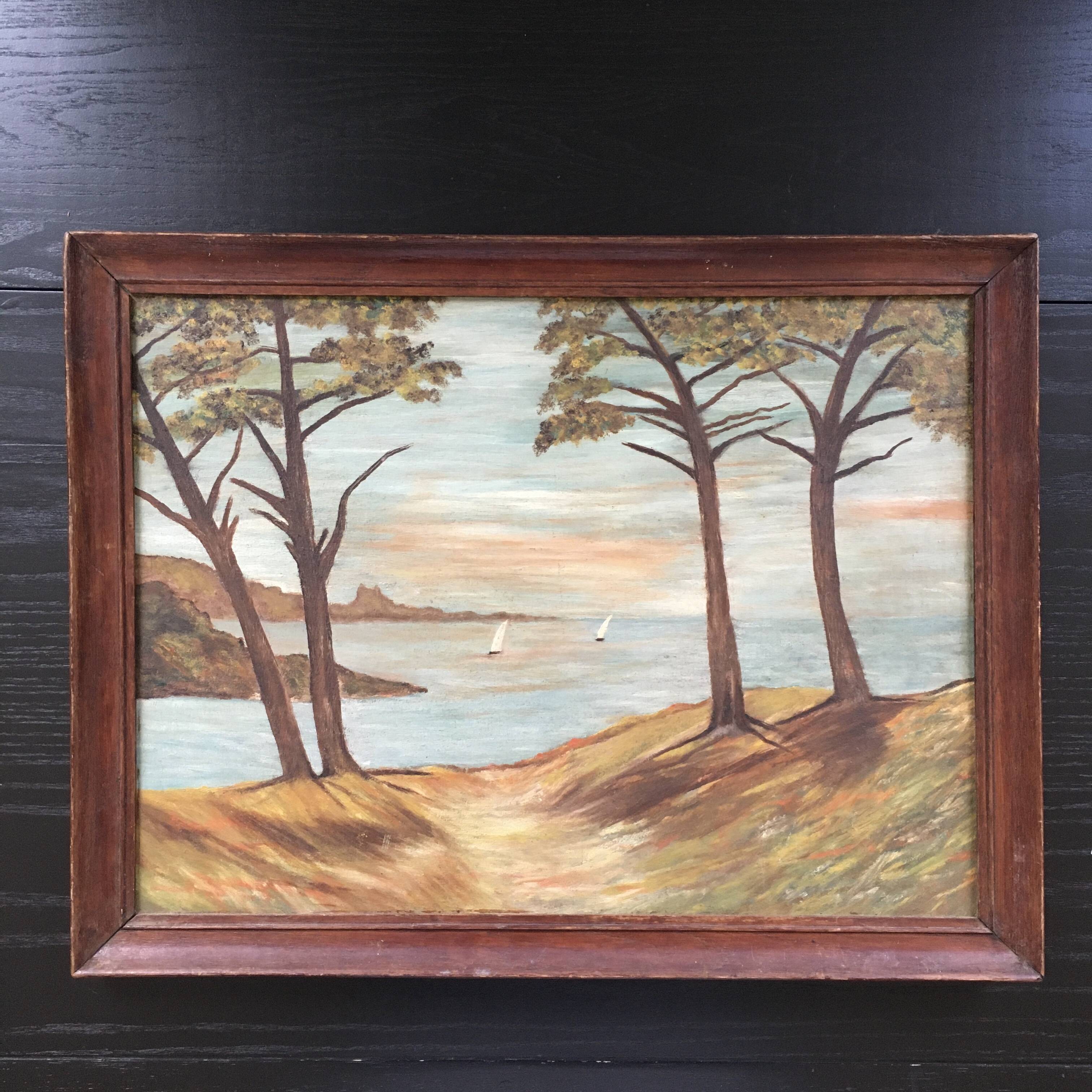 Old painting of the harbor