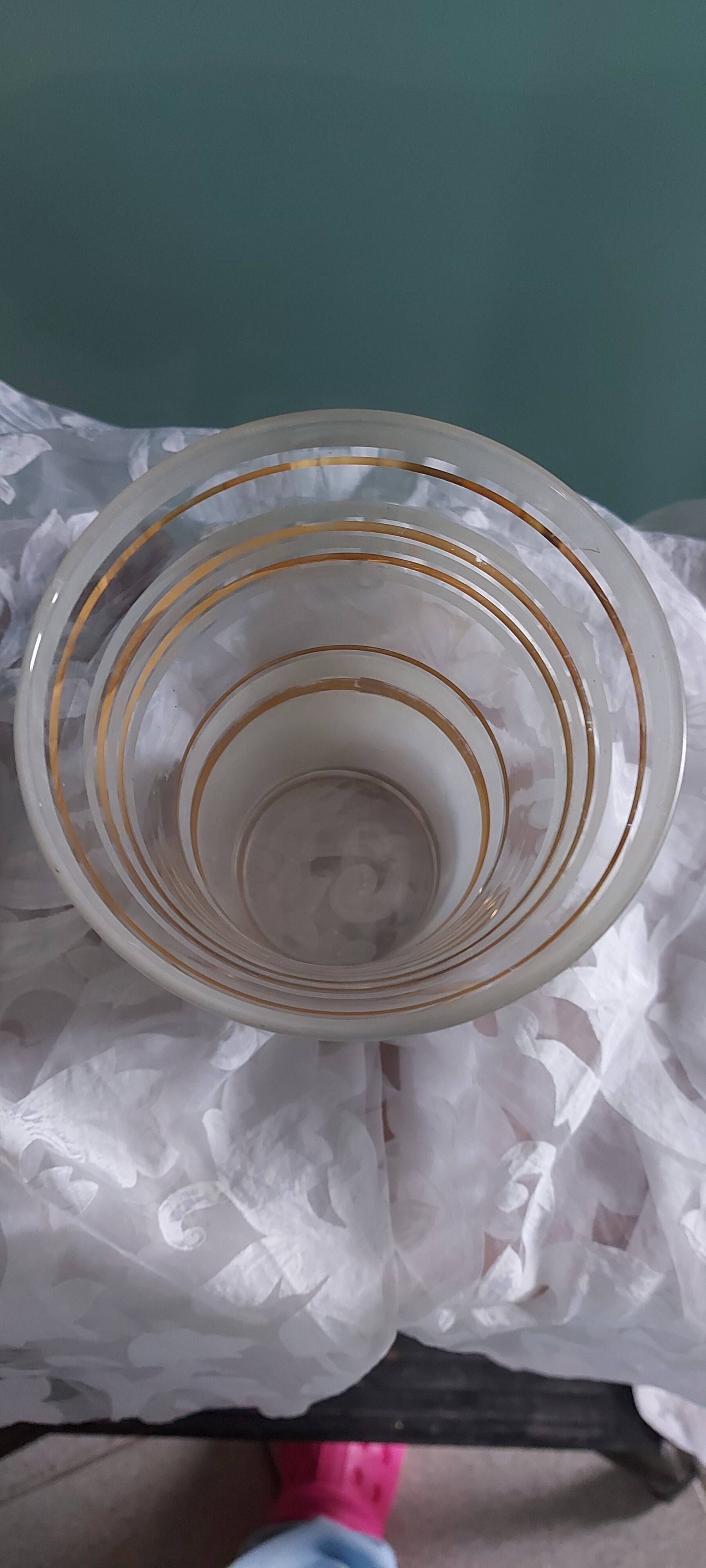 Vase vintage granité blanc