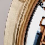 Brass witch's eye porthole mirror