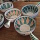 Lot de 5 poelons signes Charles Voltz.  Vallauris.