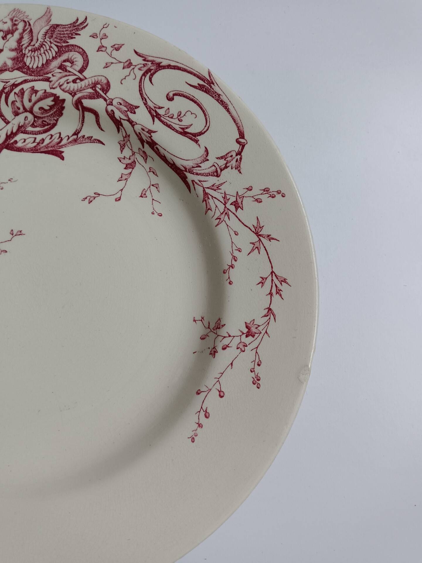 Joinville decorative plate KG Lunéville rose