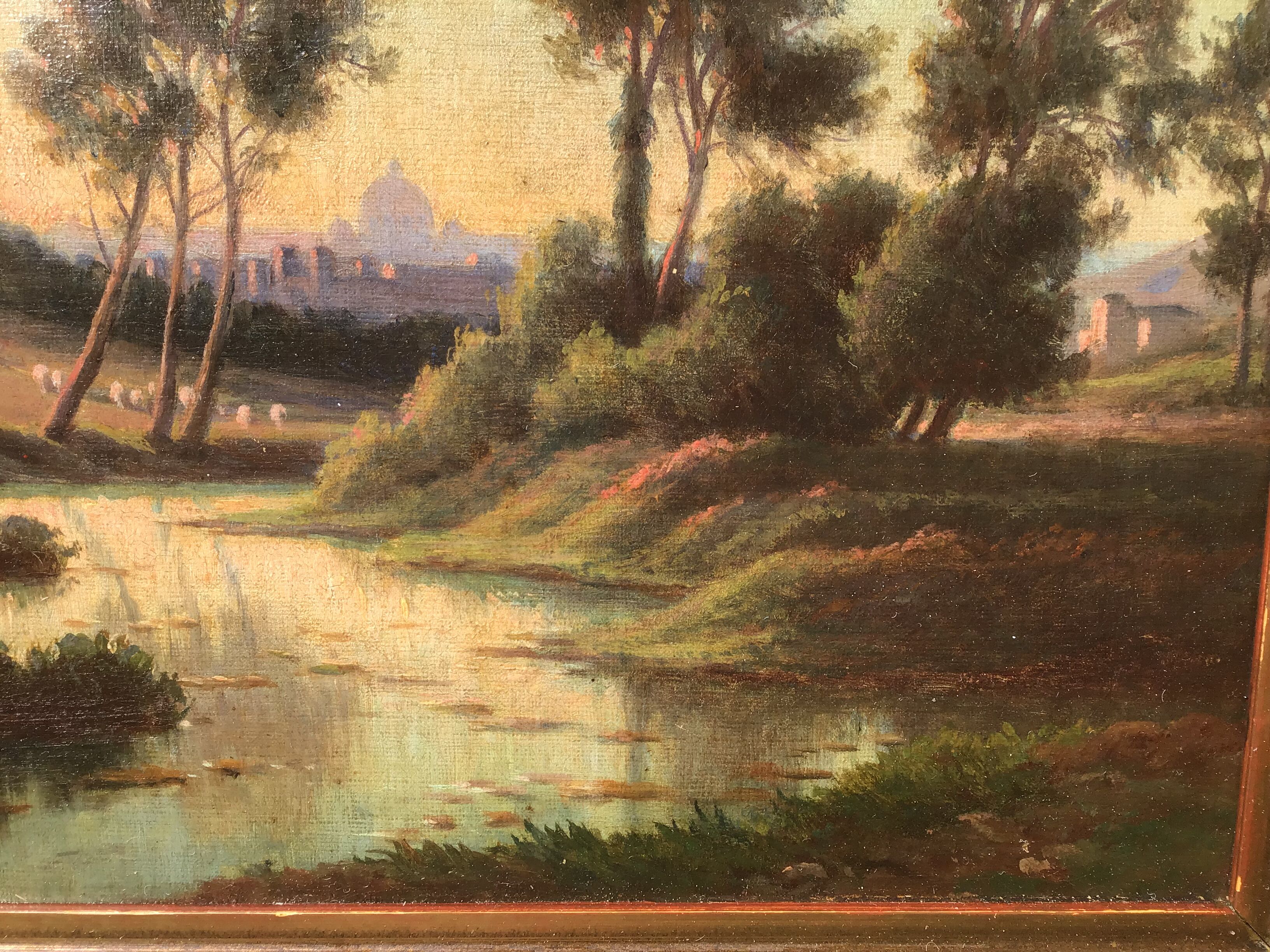 Landscape painting of Tuscany Italy