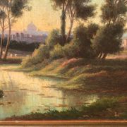 Landscape painting of Tuscany Italy