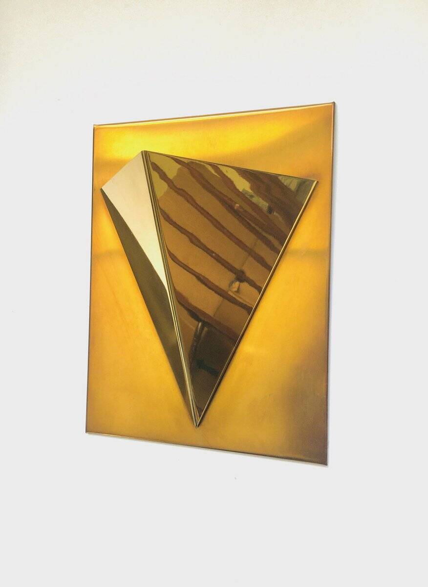 Postmodern Brass Wall Lamp Sconce from Liro, Belgium, 1980s