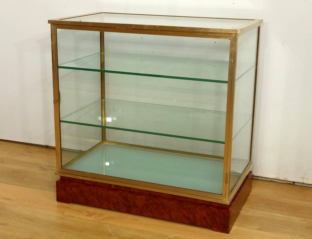 Display Cabinet in Brass and Elm – 1950