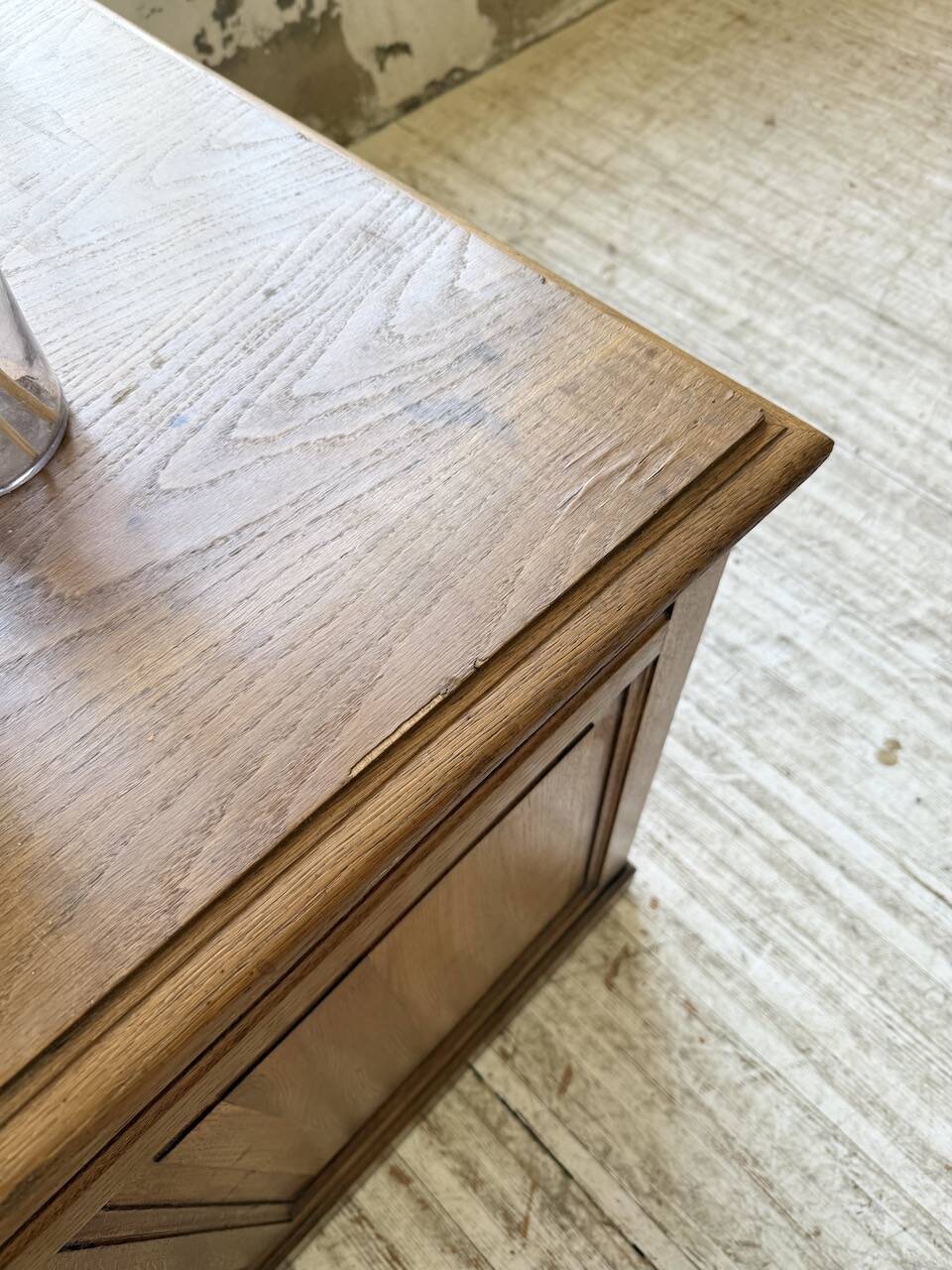 1950s oak office counter