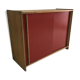 Vintage furniture with red sliding doors