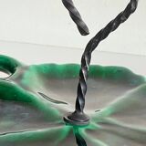 Vintage Glazed Ceramic Barbotine Dish