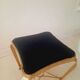 Pair of stools/poufs – Pierluigi Colli – gold painted wrought iron.