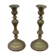 Pair of candle holders with oriental decoration