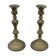 Pair of candle holders with oriental decoration